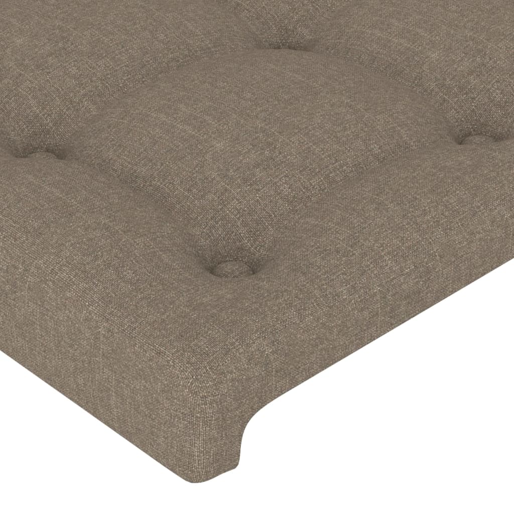 Tăblie de pat, gri taupe, 80x5x78/88 cm, textil