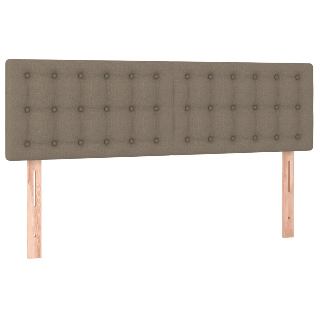 Tăblii de pat, 2 buc., gri taupe, 72x5x78/88 cm, textil