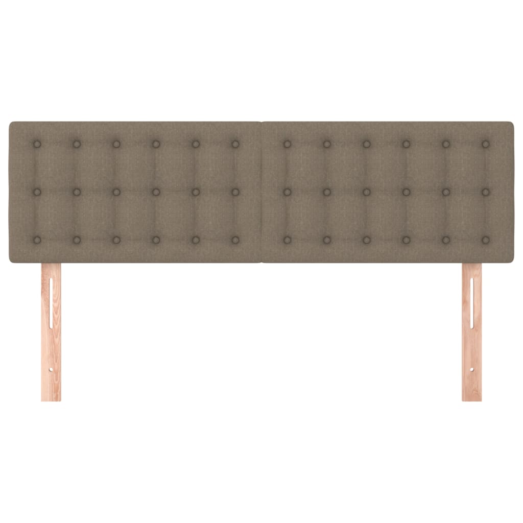 Tăblii de pat, 2 buc., gri taupe, 72x5x78/88 cm, textil