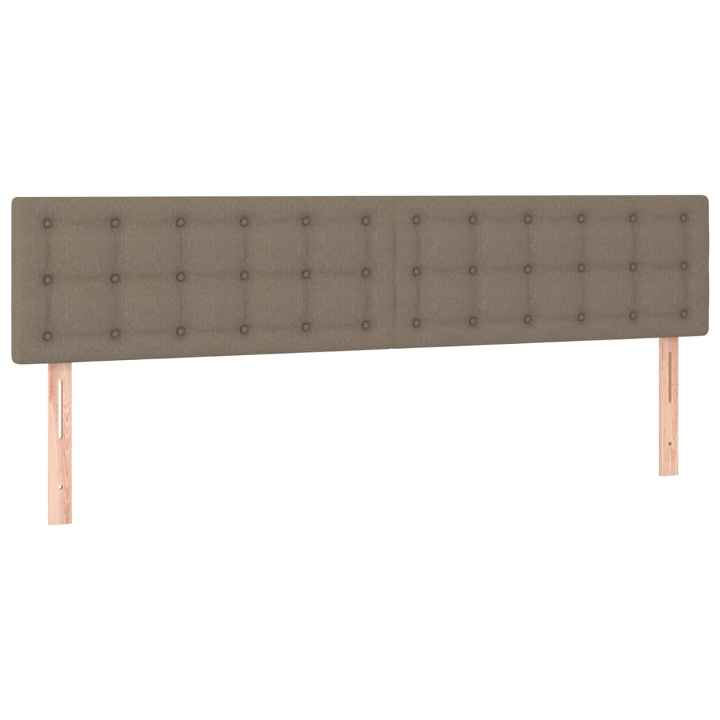 Tăblii de pat, 2 buc, gri taupe, 80x5x78/88 cm, textil