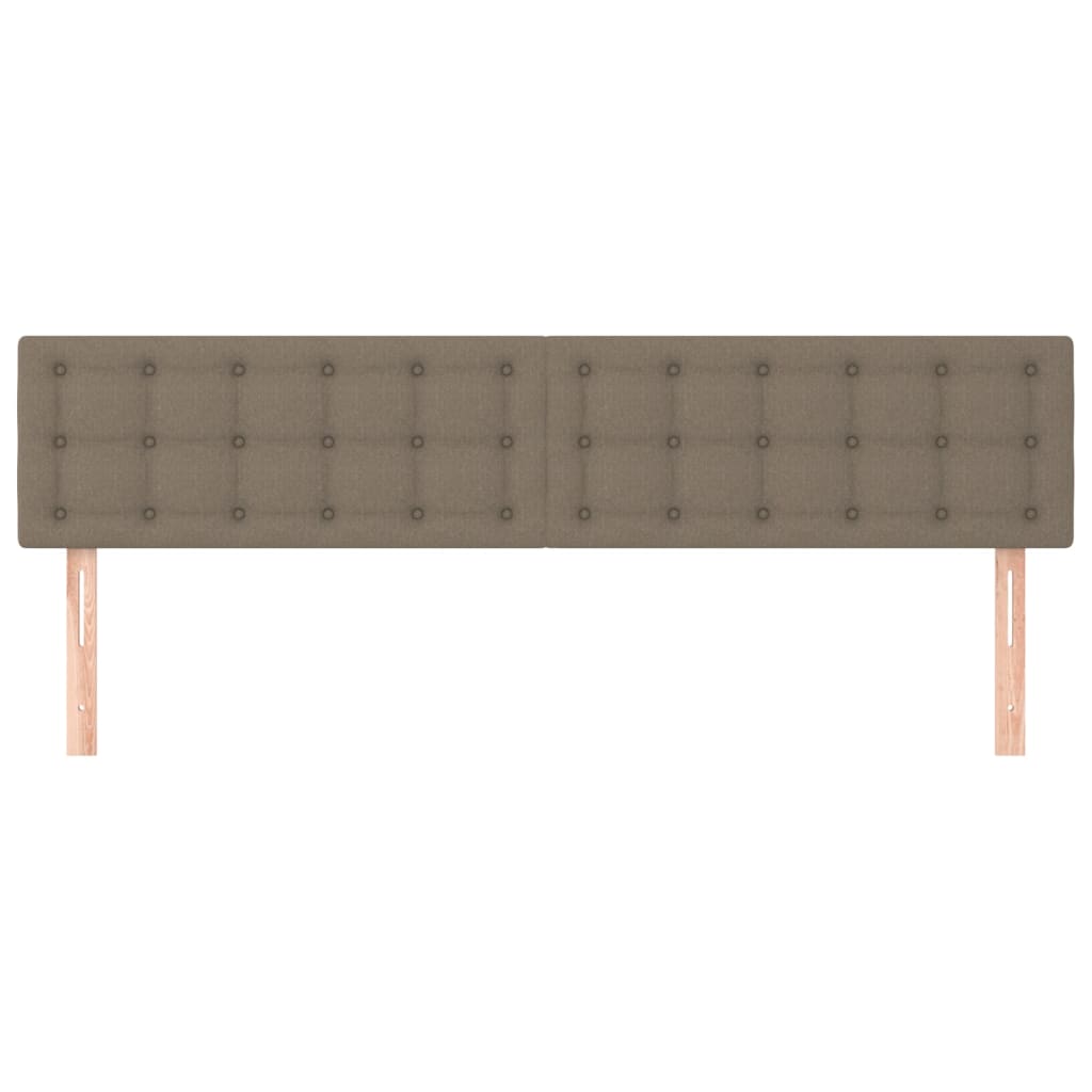 Tăblii de pat, 2 buc, gri taupe, 80x5x78/88 cm, textil