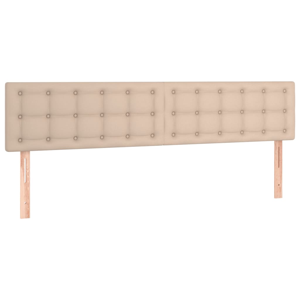 Tăblii de pat 2 buc, cappuccino 90x5x78/88 cm piele ecologică