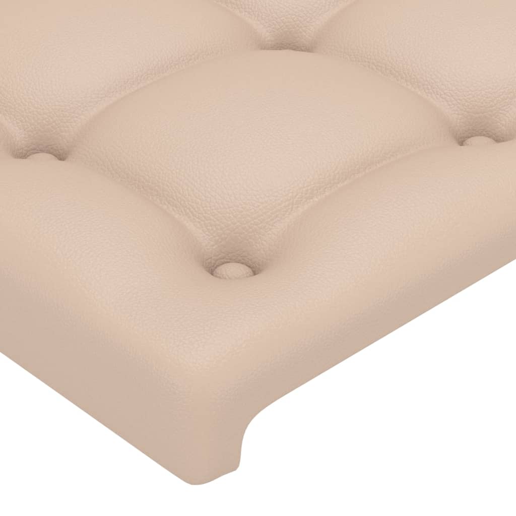 Tăblii de pat 2 buc, cappuccino 90x5x78/88 cm piele ecologică