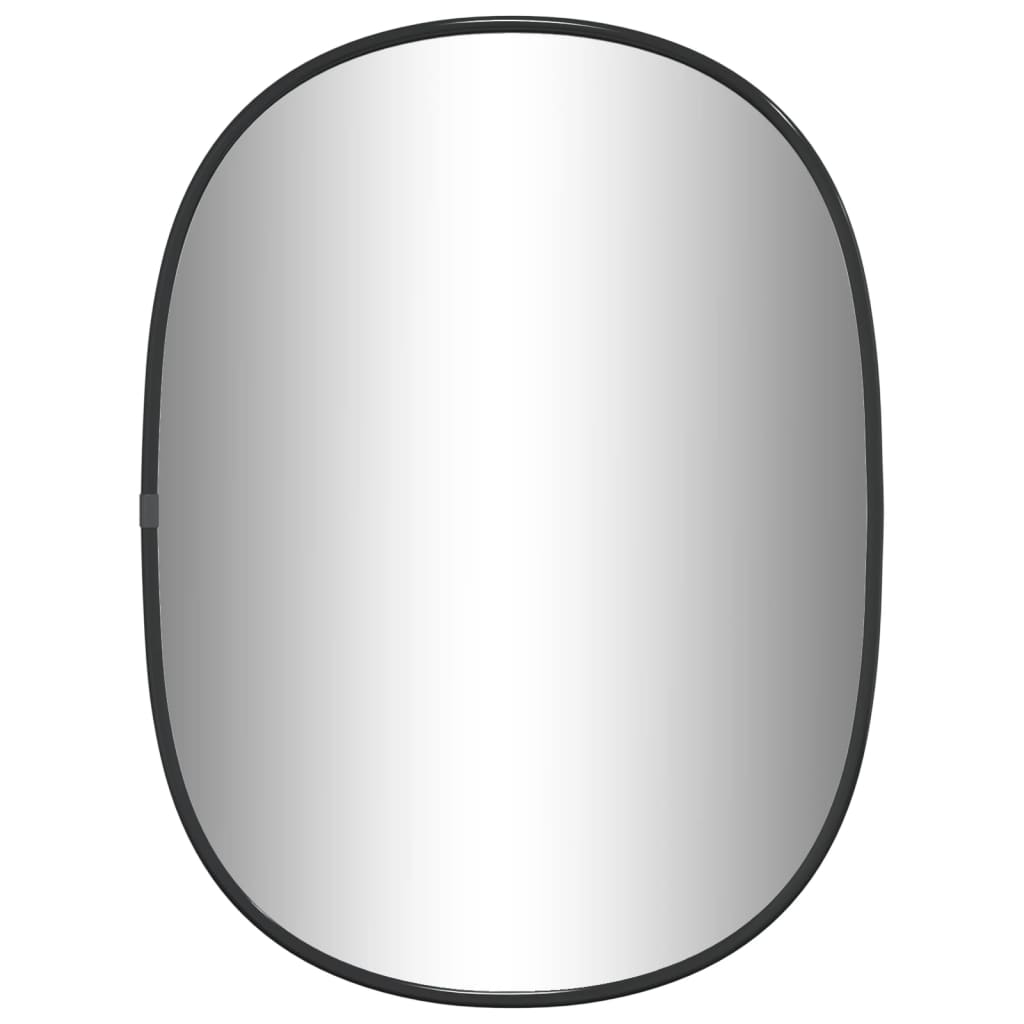 Oglindă de perete, negru, 40x30 cm