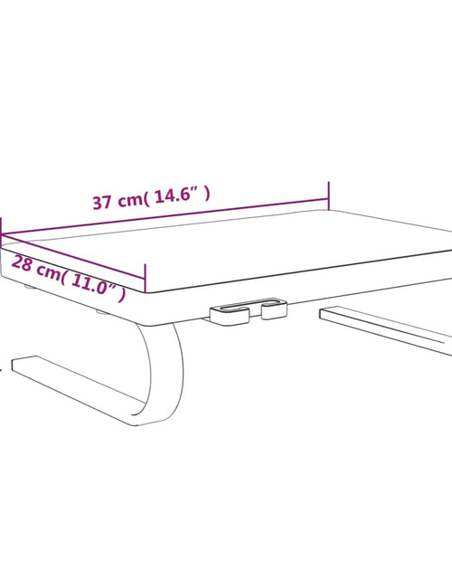 Încărcați imaginea în vizualizatorul Galerie, Suport pentru monitor, negru, 37x28x11,5 cm
