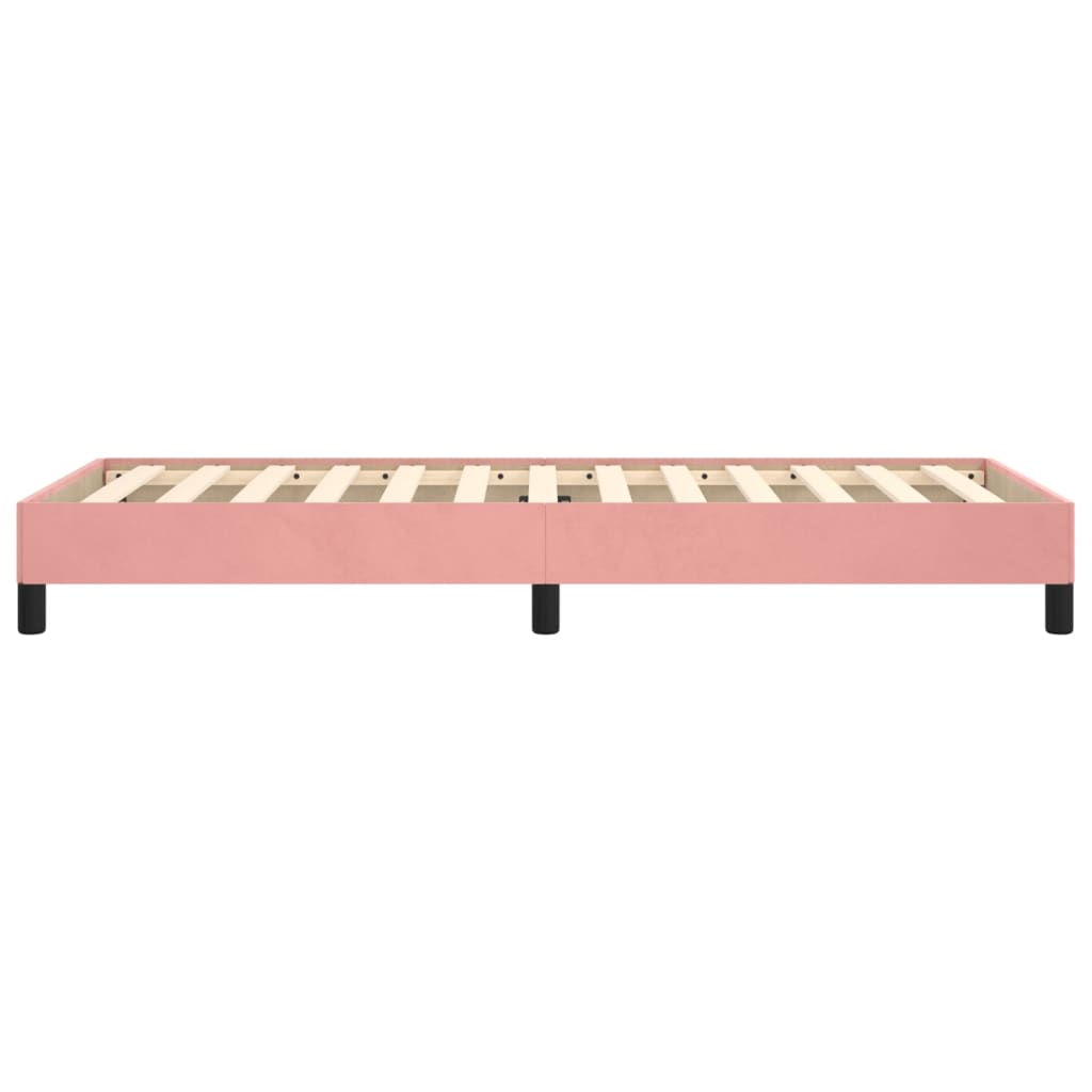 Cadru de pat, roz, 100x200 cm, catifea