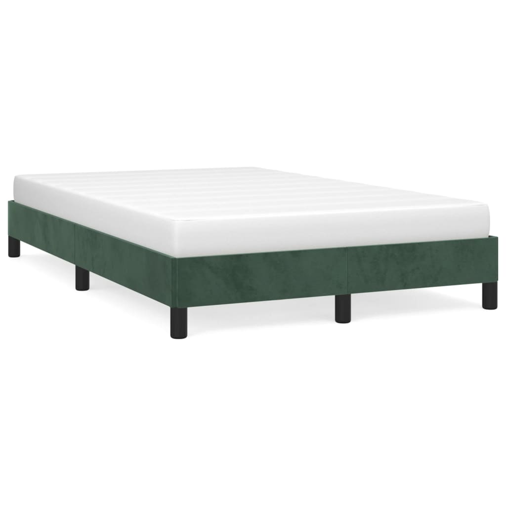 Cadru de pat, verde închis, 120x200 cm, catifea