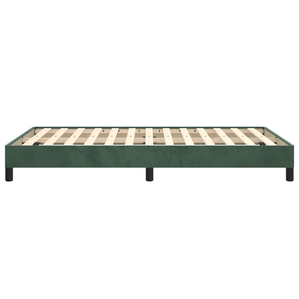 Cadru de pat, verde închis, 120x200 cm, catifea