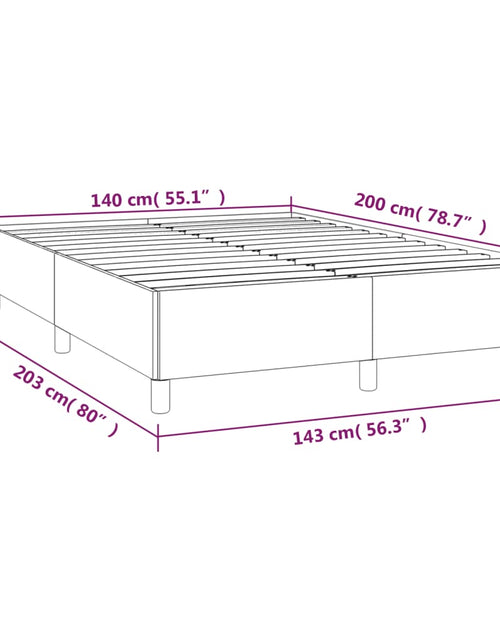 Încărcați imaginea în vizualizatorul Galerie, Cadru de pat, maro închis, 140x200 cm, material textil
