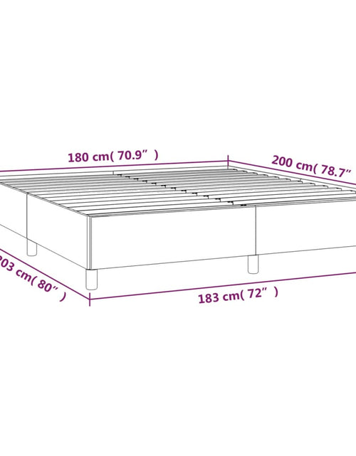 Încărcați imaginea în vizualizatorul Galerie, Cadru de pat, maro închis, 180 x 200 cm, material textil
