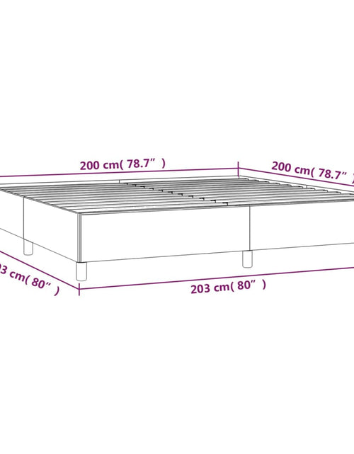 Загрузите изображение в средство просмотра галереи, Cadru de pat, maro închis, 200x200 cm, material textil
