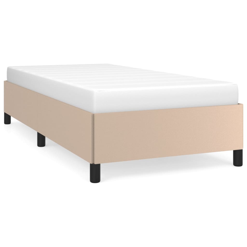 Cadru de pat, cappuccino, 90x200 cm, piele ecologică