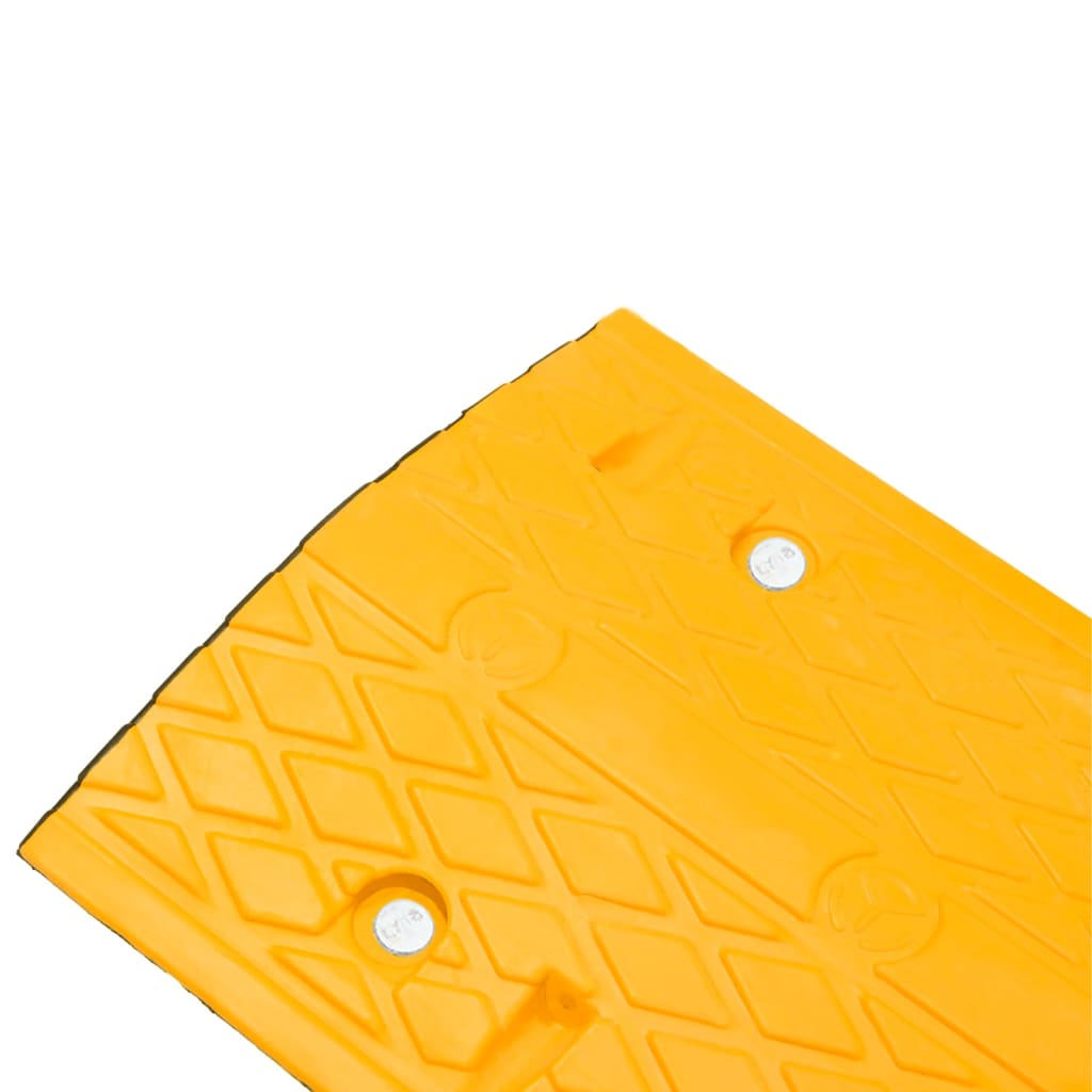Prag limitator de viteză galben și negru, 97x32,5x4 cm, cauciuc