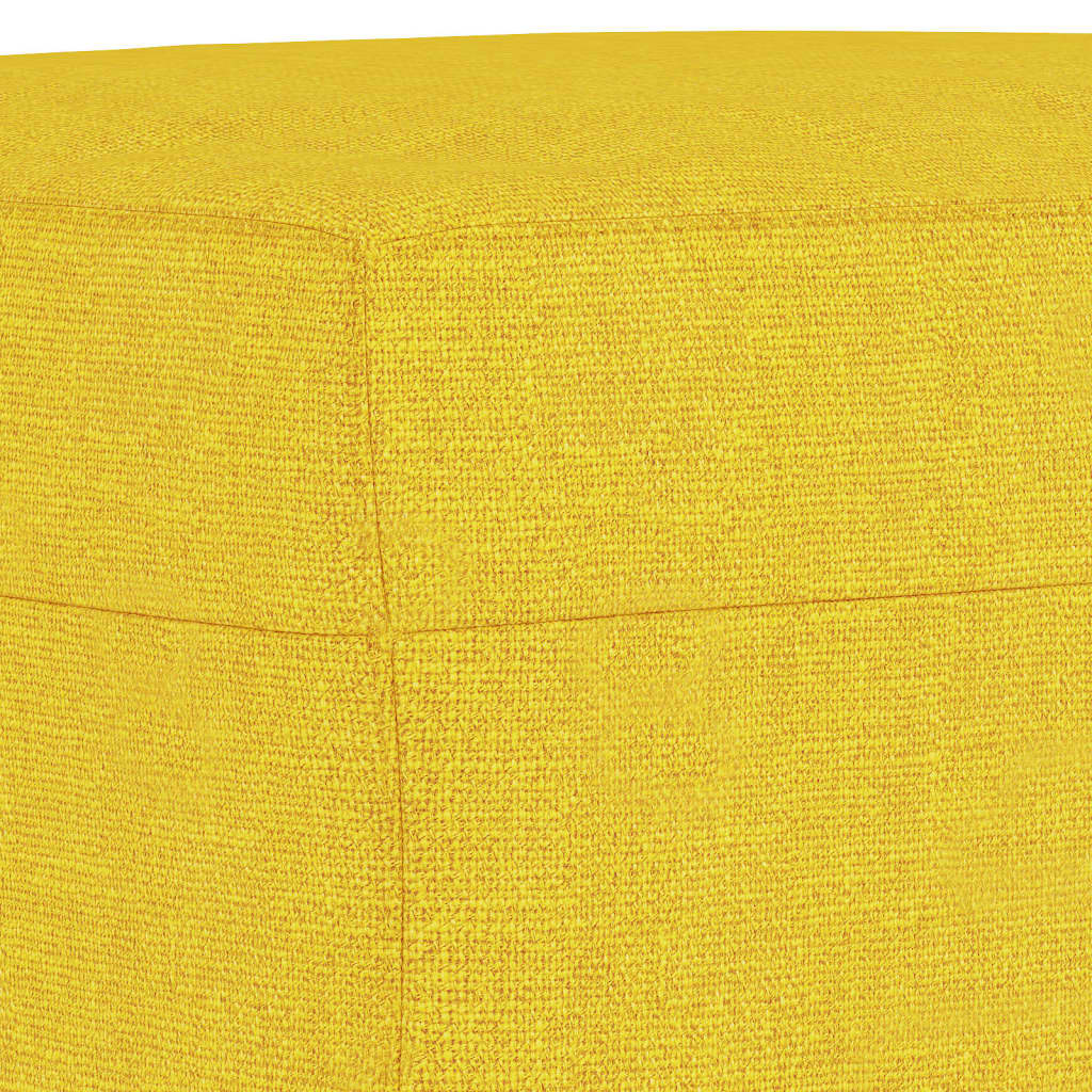 Taburet, galben deschis, 70x55x41 cm, material textil