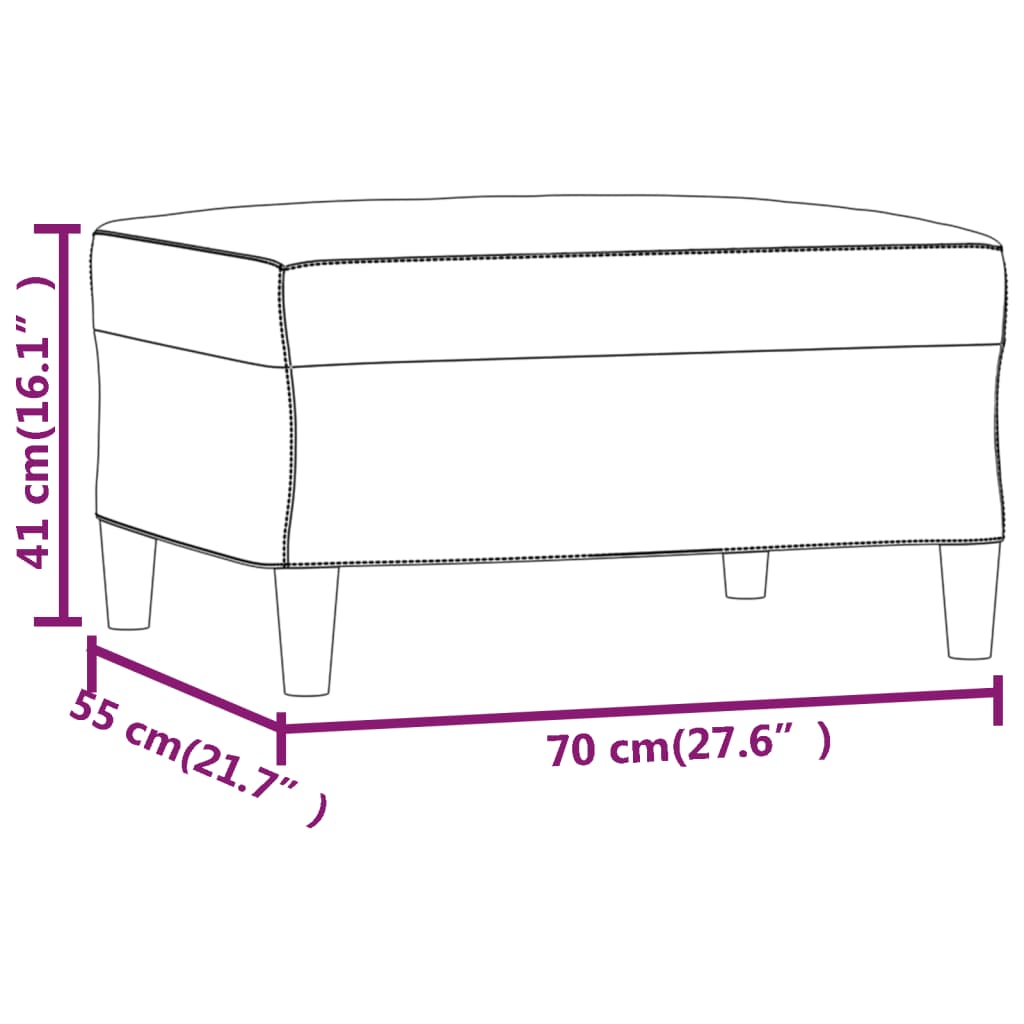 Taburet, roz, 70x55x41 cm, catifea