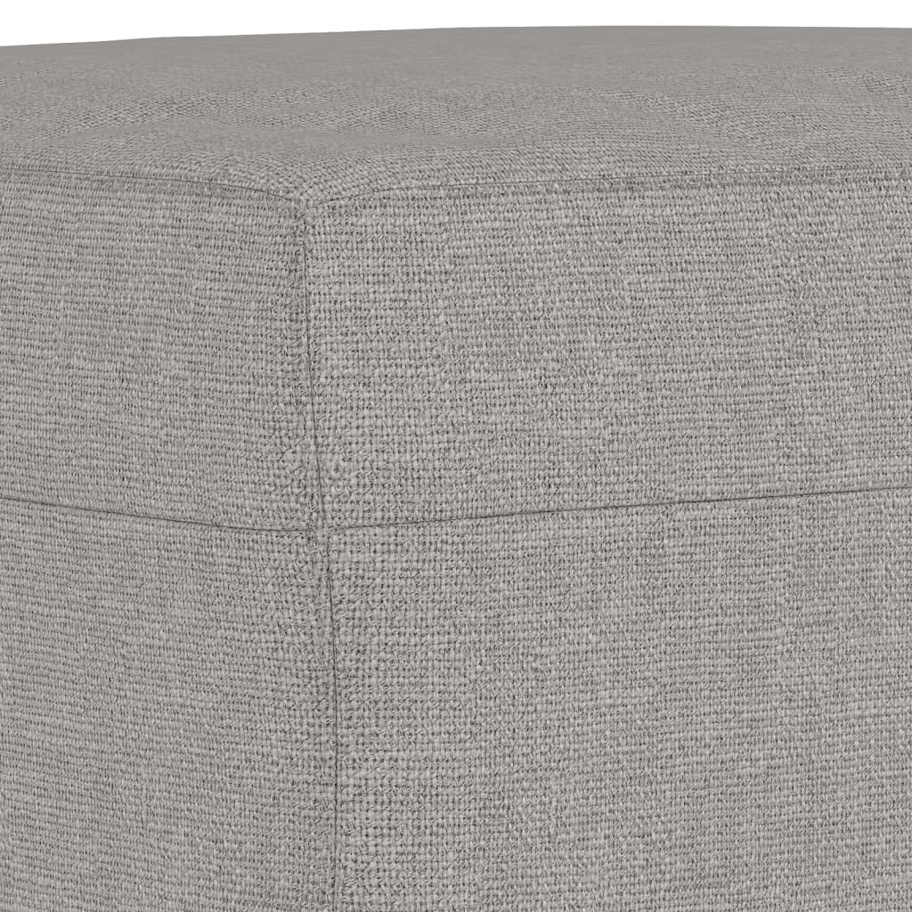 Bancă, gri deschis, 100x35x41 cm, textil