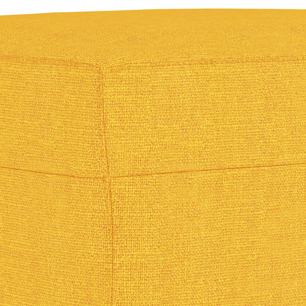 Bancă, galben deschis, 100x35x41 cm, textil