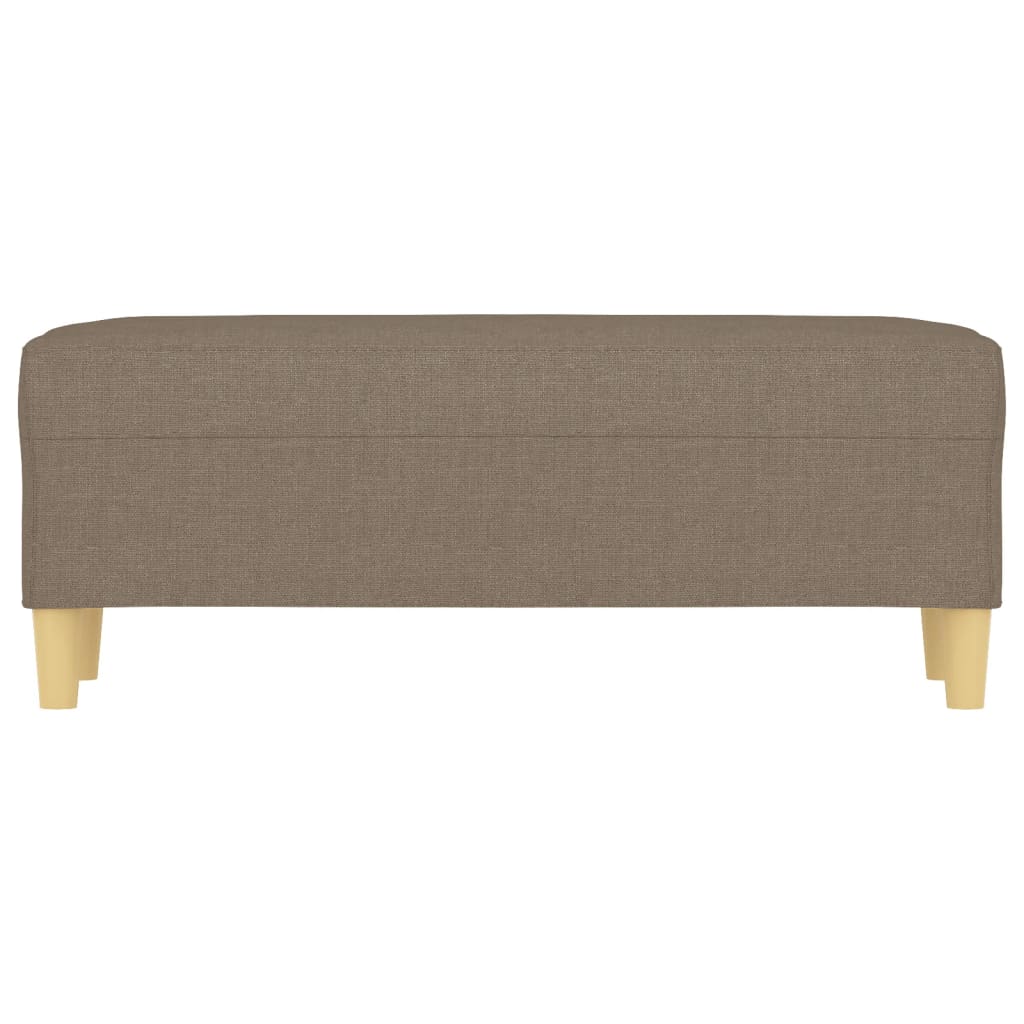 Bancă, gri taupe, 100x35x41 cm, textil