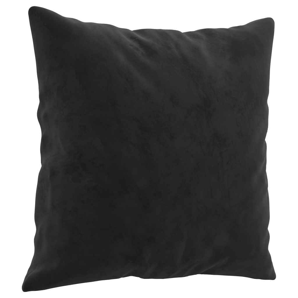 Perne decorative, 2 buc., negru, 40x40 cm, catifea