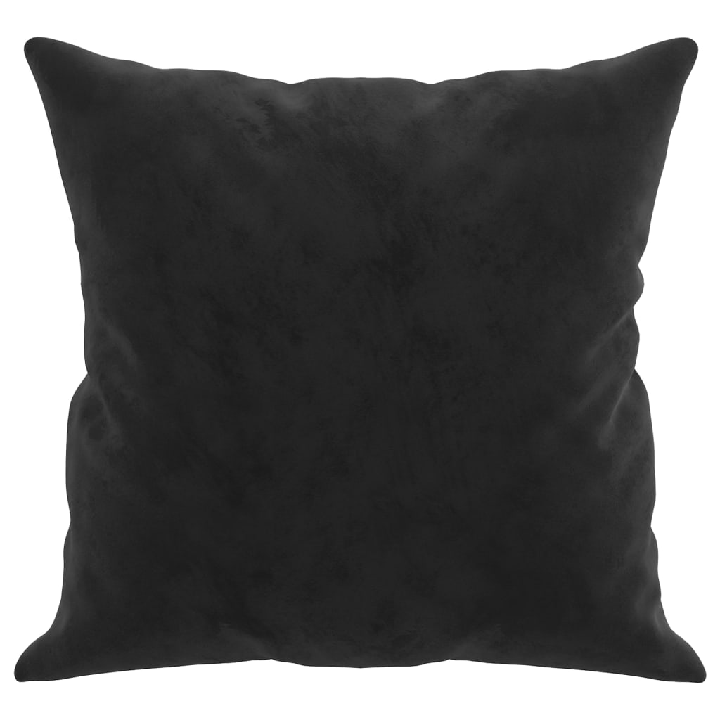 Perne decorative, 2 buc., negru, 40x40 cm, catifea