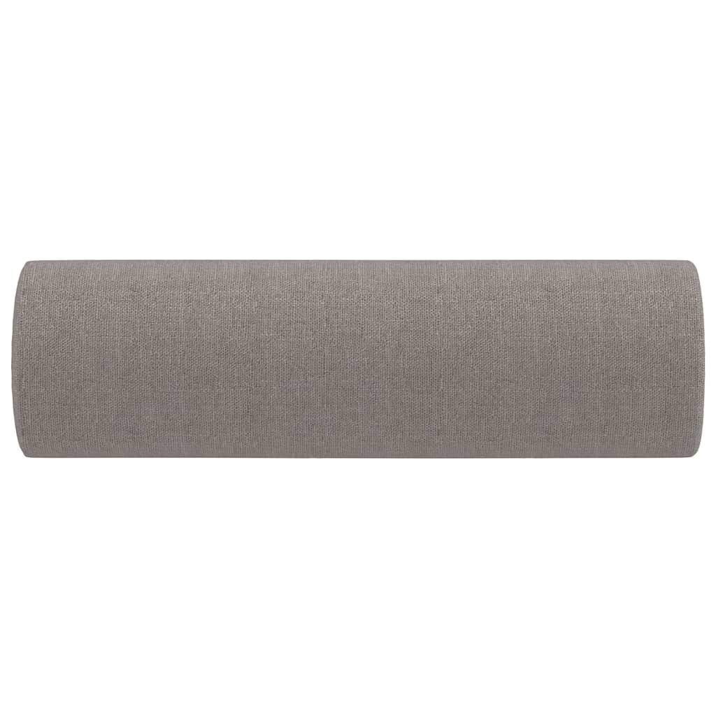 Perne decorative, 2 buc., gri taupe, Ø15x50 cm, textil