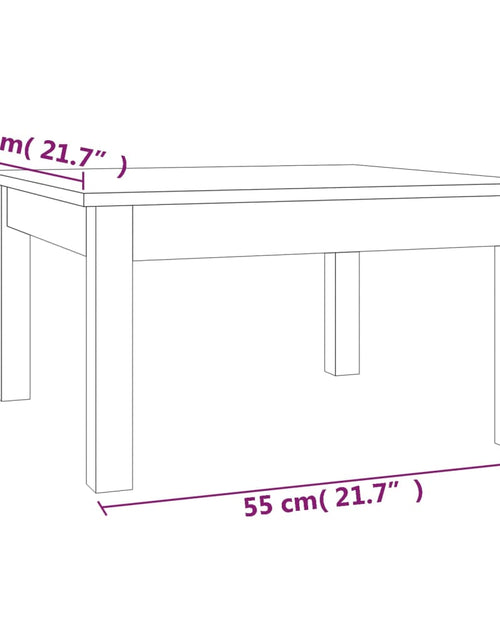 Încărcați imaginea în vizualizatorul Galerie, Măsuță de cafea, 55x55x30 cm, lemn masiv de pin
