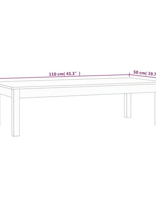 Загрузите изображение в средство просмотра галереи, Măsuță de cafea, 110x50x30 cm, lemn masiv de pin
