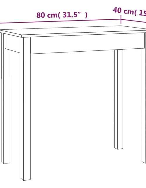 Загрузите изображение в средство просмотра галереи, Masă consolă, 80x40x75 cm, lemn masiv de pin
