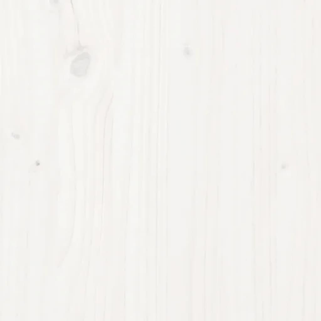 Masă consolă, alb, 80x40x75 cm, lemn masiv de pin