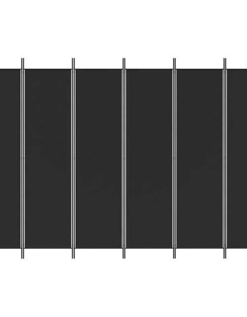 Загрузите изображение в средство просмотра галереи, Paravan de cameră cu 6 panouri, negru, 300x200 cm, textil
