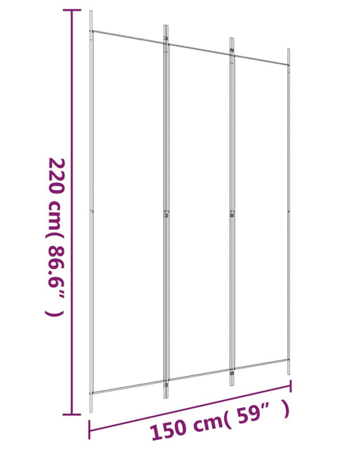 Загрузите изображение в средство просмотра галереи, Paravan de cameră cu 3 panouri, antracit, 150x220 cm, textil
