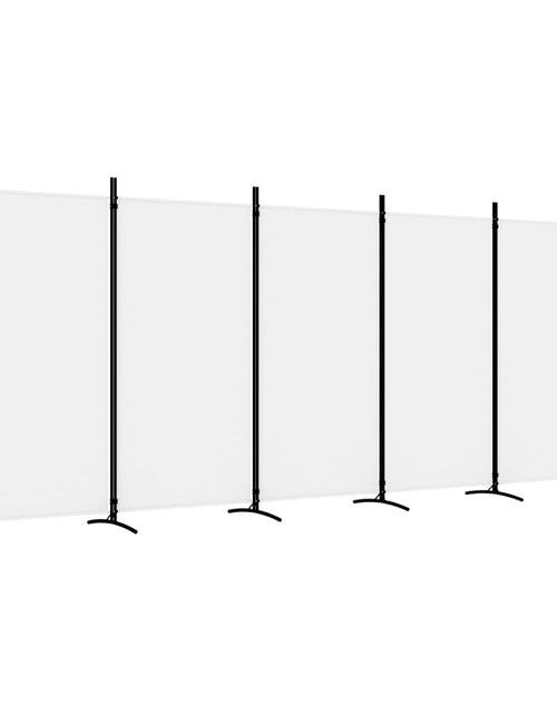 Загрузите изображение в средство просмотра галереи, Paravan de cameră cu 5 panouri, Alb, 433x180 cm, textil
