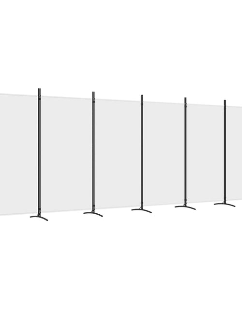 Загрузите изображение в средство просмотра галереи, Paravan cameră cu 6 panouri, alb, 520x180 cm, textil
