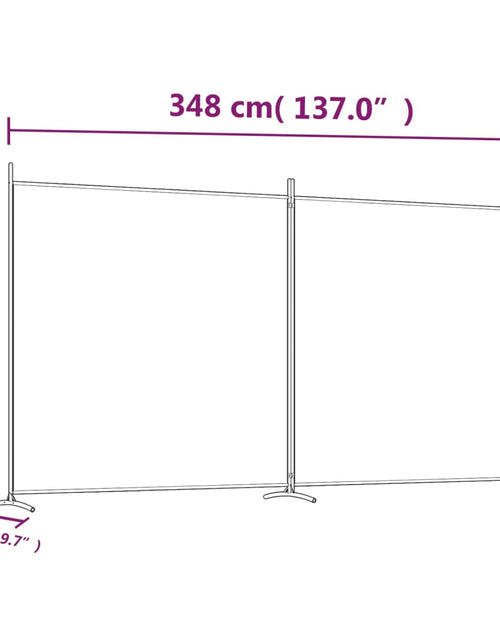 Загрузите изображение в средство просмотра галереи, Paravan de cameră cu 2 panouri, negru, 348x180 cm, textil
