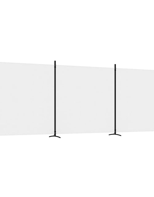 Загрузите изображение в средство просмотра галереи, vidaXL Paravan de cameră cu 3 panouri, alb, 525x180 cm, textil
