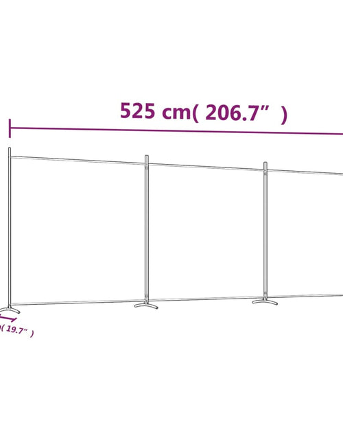 Загрузите изображение в средство просмотра галереи, Paravan de cameră cu 3 panouri, negru, 525x180 cm, textil
