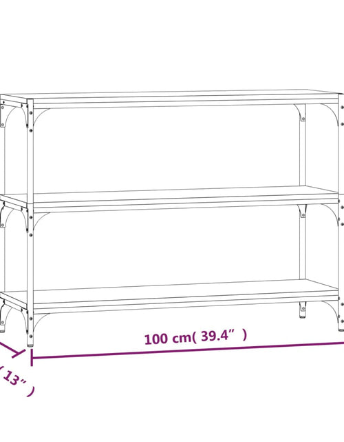 Загрузите изображение в средство просмотра галереи, Raft cărți stejar sonoma 100x33x70,5 cm, lemn prelucrat și oțel

