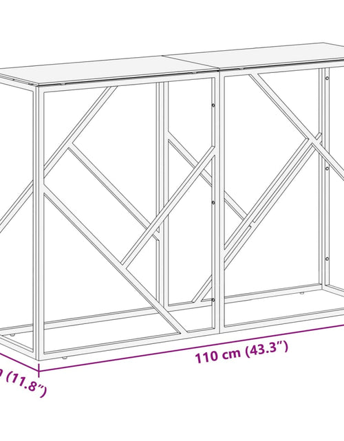 Загрузите изображение в средство просмотра галереи, Măsuță consolă, oțel inoxidabil argintiu și sticlă securizată
