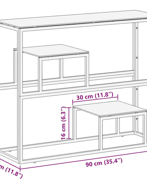 Загрузите изображение в средство просмотра галереи, Măsuță consolă, oțel inoxidabil argintiu și sticlă securizată
