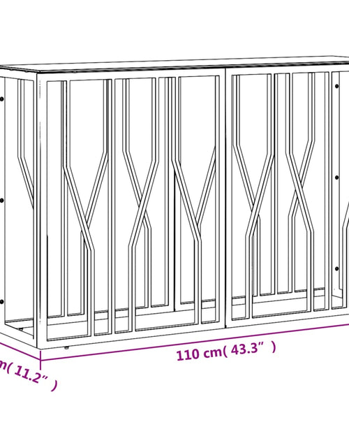 Încărcați imaginea în vizualizatorul Galerie, Masă consolă, argintiu, 110x30x70 cm, oțel inoxidabil și sticlă
