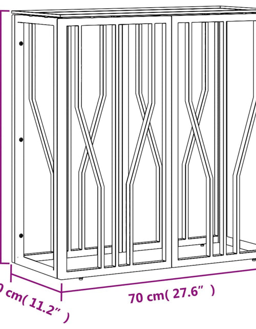 Încărcați imaginea în vizualizatorul Galerie, Masă consolă, 70x30x70 cm, oțel inoxidabil și sticlă
