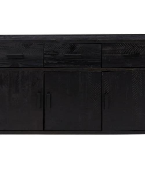 Загрузите изображение в средство просмотра галереи, Servantă, negru, 110x35x70 cm, lemn masiv de pin reciclat
