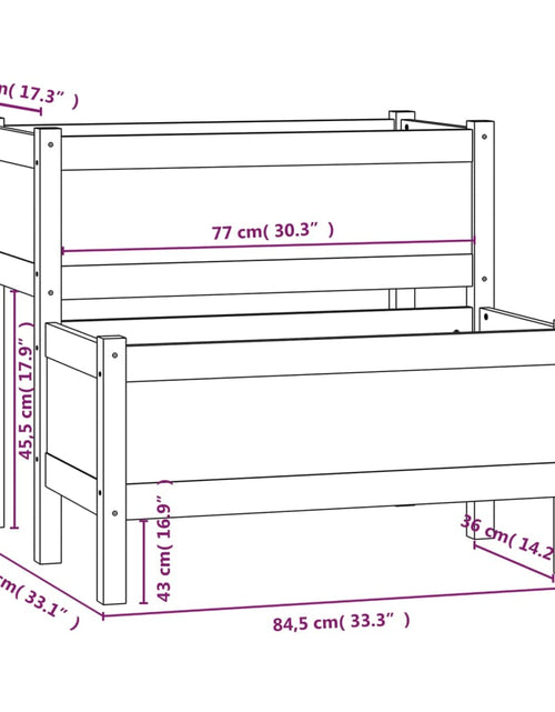 Загрузите изображение в средство просмотра галереи, Jardinieră, 84,5x84x75 cm, lemn masiv de pin

