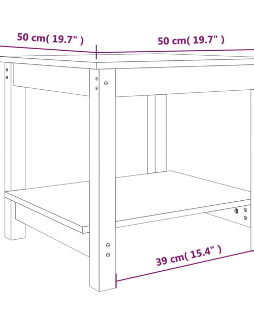 Încărcați imaginea în vizualizatorul Galerie, Măsuță de cafea, alb, 50x50x45 cm, lemn masiv de pin
