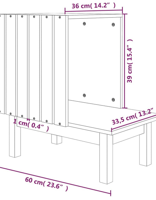Încărcați imaginea în vizualizatorul Galerie, Casă pentru pisici, 60x36x60 cm, lemn masiv de pin
