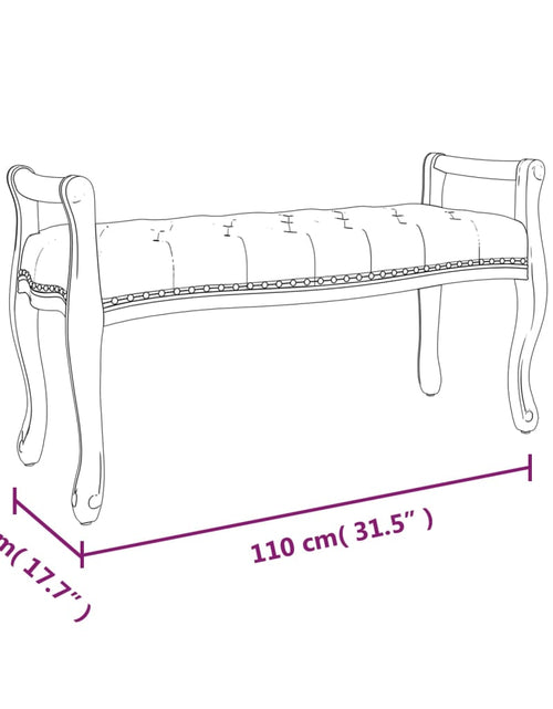 Încărcați imaginea în vizualizatorul Galerie, Bancă, roz, 110x45x60 cm, catifea
