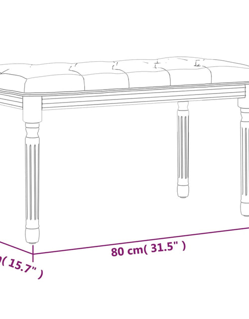 Încărcați imaginea în vizualizatorul Galerie, Bancă, gri închis, 80x40x49 cm, textil
