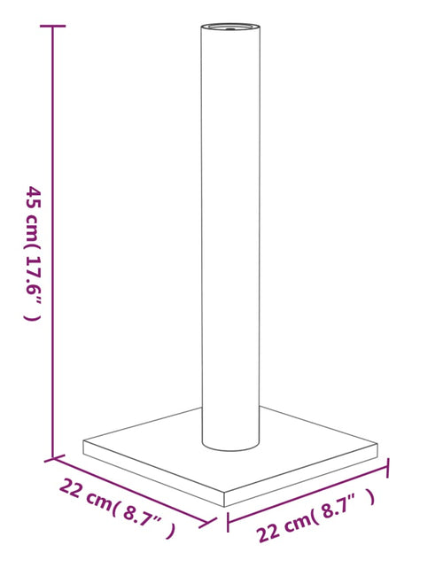 Încărcați imaginea în vizualizatorul Galerie, Stâlp de zgâriere pentru pisici, gri închis, 22x22x45 cm
