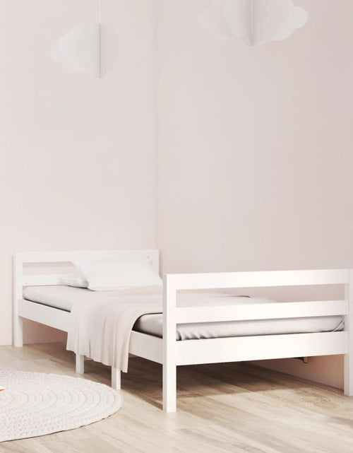 Încărcați imaginea în vizualizatorul Galerie, Cadru de pat, alb, 80x200 cm, lemn masiv de pin
