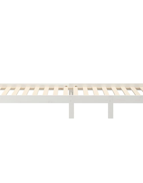 Încărcați imaginea în vizualizatorul Galerie, Cadru de pat, alb, 75x190 cm, lemn masiv de pin
